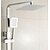 baratos Acessórios de banho ao ar livre-Torneira de Chuveiro - Moderna Cromado Conjunto Central Válvula Cerâmica Bath Shower Mixer Taps / Latão / Monocomando Dois Buracos