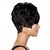 Недорогие Парики из искусственных волос-Парики из искусственных волос С чёлкой Парик Черный Искусственные волосы Жен. Черный