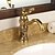 billige Baderomskraner-Bathroom Sink Faucet - Standard Ti-PVD Centerset Single Handle One HoleBath Taps / Brass