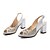cheap Women&#039;s Sandals-Women&#039;s Chunky Heel / Block Heel Sparkling Glitter / Buckle / Split Joint Patent Leather / Glitter Summer Black / Golden / Silver / Party &amp; Evening / Party &amp; Evening