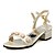 cheap Women&#039;s Sandals-Women&#039;s Summer Low Heel D&#039;Orsay &amp; Two-Piece Wedding Dress Party &amp; Evening Imitation Pearl Leatherette Red / Pink / Silver