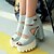cheap Women&#039;s Sandals-Women&#039;s Dress Party &amp; Evening Summer Platform Chunky Heel Leatherette Black White Pink