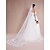 cheap Wedding Veils-One-tier Cut Edge / Lace Applique Edge Wedding Veil Cathedral Veils 53 Appliques 104.33 in (265cm) Lace / Tulle