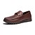 abordables Chaussures Sans Lacets &amp; Mocassins Homme-Aokang Femme Cuir Mocassins Marron