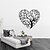 ieftine Wall Stickers-Heart Shape Wall Decal Botanical / Landscape WALL STICKER Shapes Wall Stickers Plane Wall Stickers,VINYL 57*53cm