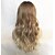 billige Førsteklasses syntetiske blondeparykker-Syntetiske parykker Bølget Bølget Parykk Nyanse Lang Blond Syntetisk hår Dame Ombre-hår Mørke røtter Naturlig hårlinje Nyanse