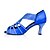 economico Scarpe da ballo-Per donna Scarpe per balli latini / Liscio Raso Sandali Con diamantini Tacco cubano Non personalizzabile Scarpe da ballo Nero / Blu / Giallo / Scamosciato