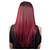 זול פיאות סינטטיות אופנתיות-פאות סינתטיות ישר ישר עם פוני פאה ארוך יין כהה שיער סינטטי בגדי ריקוד נשים שורשים כהים אדום