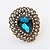 cheap Rings-Vintage Jewelry Punk Female Gold-plated Crystal Rhinestone Adjustable Ring