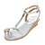 levne Dámské sandály-Sandály-Personalizované materiály-Pohodlné-Dámská obuv-Stříbrná / Zlatá-Outdoor / Běžné-Plochá podrážka
