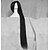 abordables Perruques de déguisement-Femme Perruque Synthétique Raide Noir Perrruque de Déguisement Perruque Déguisement