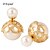 cheap Earrings-Women&#039;s Stud Earrings - Pearl, Imitation Pearl Fashion, Double Sided Jewelry Screen Color For