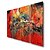billige Abstrakte malerier-Hang malte oljemaleri Håndmalte - Abstrakt Moderne Inkluder indre ramme / Fire Paneler / Stretched Canvas