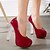 cheap Women&#039;s Heels-Women&#039;s Wedding Party &amp; Evening Stiletto Heel Leatherette Black Red