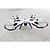olcso RC quadcopterek és drónok-Drón YiZHAN X6 4CH 6 Tengelyes 5.0MP HD kamerával LED Világítás Egygombos Visszaállítás Headless Mode Kamerával RC Quadcopter Távirányító