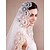 cheap Wedding Veils-One-tier Lace Applique Edge Wedding Veil Chapel Veils 53 Applique Lace Tulle