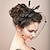 billige Hår Smykker-blomst fjer slør fascinator hat hår smykker til bryllupsfest