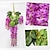 זול פרח מלאכותי-ענף משי פלסטיק סגול פרחים לשולחן פרחים מלאכותיים