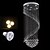 tanie Żyrandole-6 świateł 60cm(23.6inch) Kryształ LED Lampy widzące Metal Kryształ Galwanizowany Współczesny współczesny 110-120V 220-240V