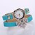 preiswerte Armbanduhren-Damen Armband-Uhr Armbanduhren für den Alltag Leder Band Blume / Modisch Schwarz / Weiß / Blau