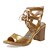halpa Naisten sandaalit-Naiset D&#039;Orsay Tekonahka Kesä Juhlat D&#039;Orsay Solmittavat Leveä korko Hopea Persikka Kultainen 3-3,75in