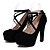 cheap Women&#039;s Heels-Women&#039;s Wedding Party &amp; Evening Buckle Stiletto Heel Fleece Black Red