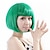 Недорогие Парики к костюмам-Парики из искусственных волос Прямой Прямой силуэт Стрижка боб Парик Зеленый Искусственные волосы Жен. Зеленый