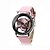 voordelige Trendy Horloge-Dames Modieus horloge Kwarts Gewatteerd PU-leer Zwart / Wit / Roze Analoog Schedel - Roze Wit Zwart Een jaar Levensduur Batterij / Tianqiu 377