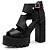 cheap Women&#039;s Sandals-Women&#039;s Dress Party &amp; Evening Summer Platform Chunky Heel Leatherette Black White Pink