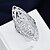 preiswerte Ringe-Damen Statement-Ring Synthetischer Diamant Silber versilbert Europäisch Modisch Party Schmuck Kreuz Blume