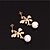 זול סט תכשיטים-סט תכשיטים הצהרה מסיבה עבודה יום יומי וינטאג&#039; שרשרת\חוליות זירקוניה מעוקבת 18K זהב עגילים תכשיטים זהב עבור 1set / שרשראות