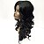 abordables Perruques Synthétiques Sans Bonnet-Perruque Synthétique Bouclé Style Sans bonnet Perruque Noir Cheveux Synthétiques Femme Partie latérale Noir Perruque Long