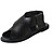 cheap Women&#039;s Sandals-Women&#039;s Shoes PU Flat Heel Peep Toe Sandals Outdoor / Dress / Casual Black / White