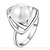 cheap Rings-Women&#039;s Statement Ring - Silver Plated One Size White / Black / Silver For Party