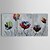 Χαμηλού Κόστους Πίνακες με Λουλούδια/Φυτά-Hang-ζωγραφισμένα ελαιογραφία Ζωγραφισμένα στο χέρι - Άνθινο / Βοτανικό Μοντέρνα Καμβάς Τρίπτυχα