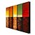 cheap Oil Paintings-Oil Painting Hand Painted - Landscape Modern Stretched Canvas / Five Panels