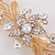 cheap Headpieces-Golden Leaf Flower Hair Forehead Jewelry Fascinators for Wedding Party Decoration