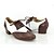 cheap Latin Shoes-Men&#039;s Modern Shoes Leather Lace-up Heel Lace-up Chunky Heel Customizable Dance Shoes Brown / Performance