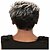 cheap Synthetic Trendy Wigs-Synthetic Wig Straight Curly Curly Straight Wig Short Grey Synthetic Hair 6 inch Women&#039;s African American Wig Gray hairjoy