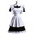 cheap Lolita Dresses-Gothic Lolita Waist Apron Dress Maid Suits Women&#039;s Girls&#039; Cotton Japanese Cosplay Costumes White Patchwork Roll Sleeves Short Sleeve Short Length