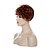 halpa Synteettiset trendikkäät peruukit-Synteettiset peruukit Kihara Tyyli Suojuksettomat Peruukki Punainen viini Synteettiset hiukset Naisten Punainen Peruukki Lyhyt hairjoy musta Wig