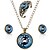 cheap Jewelry Sets-Lureme® Time Gem The Zodiac Series Vintage Cancer Pendant Necklace Stud Earrings Hollow Flower Bangle Jewelry Sets
