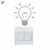 cheap Wall Stickers-AYA™ DIY Wall Stickers Wall Decals, Bulb Pattern Light Switch Stickers