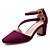 olcso Női magas sarkú cipők-Női Nyár Vaskosabb sarok D&#039;Orsay és kétrészes Hétköznapi Ruha Csat Bőrutánzat Fekete / Burgundi vörös / Sötétkék / 2-3