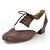 cheap Latin Shoes-Men&#039;s Modern Shoes Leather Lace-up Heel Lace-up Chunky Heel Customizable Dance Shoes Brown / Performance
