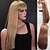 cheap Synthetic Trendy Wigs-Synthetic Wig Straight Straight Wig Blonde Long Golden yellow Synthetic Hair 25 inch Women&#039;s Blonde