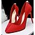 זול נעלי עקב לנשים-נעלי נשים-בלרינה\עקבים-פליז-עקבים-שחור / ירוק / אדום / כסוף / אפור / אלמוג-קז&#039;ואל-עקב סטילטו