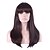 halpa פיאות סינטטיות אופנתיות-Synthetic Wig Straight Straight Wig Medium Length Brown Synthetic Hair Women&#039;s Brown
