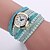 cheap Fashion Watches-Women&#039;s Fashion Watch Quartz Casual Watch Leather Band Analog Bohemian Black / White / Blue - Green Pink Light Blue