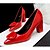 baratos Sapatos de Salto Alto de mulher-Feminino Saltos Couro Ecológico Verão Casual Salto Grosso Cinzento Roxo Vermelho Azul Nú 5 a 7 cm